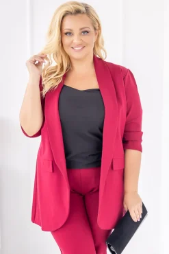 Damskie Polski Bordowa Marynarka CINTA