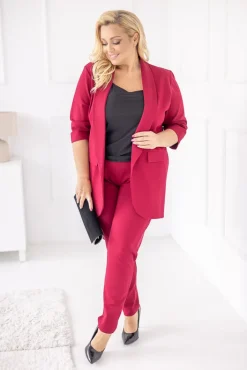 Damskie Polski Bordowa Marynarka CINTA