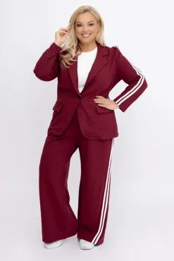 Damskie Włoski Bordowy Garnitur dresowy OKARIO