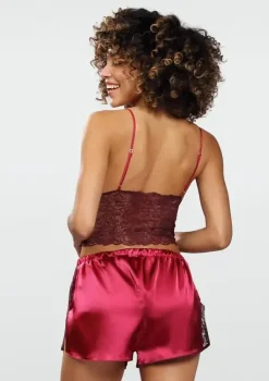 Polski Bordowy Komplet koronkowy PATTY