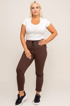 Damskie Włoski Brunatne Spodnie COMEYO