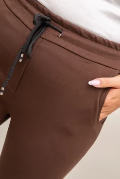 Damskie Włoski Brunatne Spodnie COMEYO