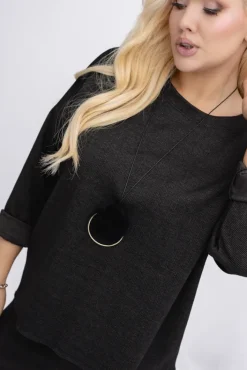 Włoski Brunatny Komplet z wisiorkiem KORGIO