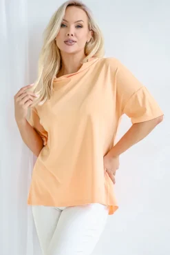 Damskie Polski Brzoskwiniowa Bluzka KONTISIO