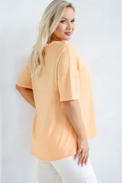 Damskie Polski Brzoskwiniowa Bluzka KONTISIO