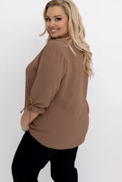 Damskie Polski Brązowa Bluzka CRYNO