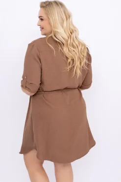 Polski Brązowa Sukienka IMALI