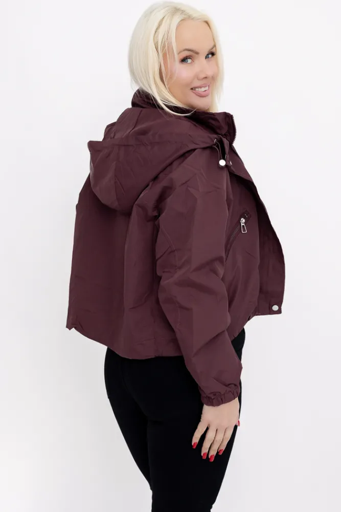 Damskie Burgundowa Kurtka ASNEL