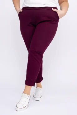 Damskie Polski Burgundowe Spodnie CINTA