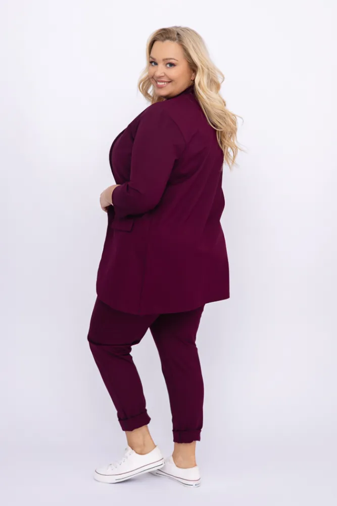 Damskie Polski Burgundowe Spodnie CINTA