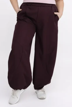 Damskie Włoski Burgundowe Spodnie SOMENTO