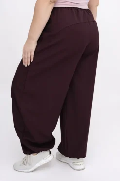 Damskie Włoski Burgundowe Spodnie SOMENTO