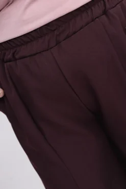 Damskie Włoski Burgundowe Spodnie SOMENTO