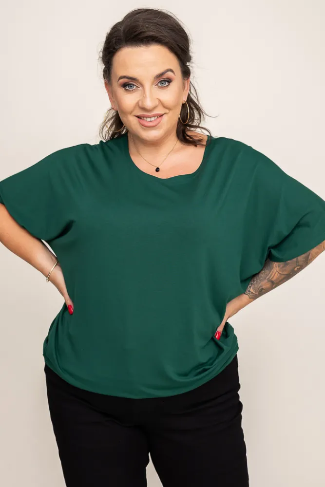 Damskie Polski Butelkowozielona bluzka CILIO