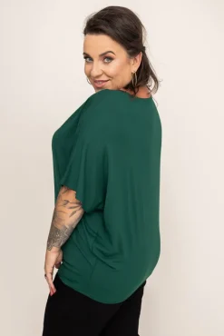 Damskie Polski Butelkowozielona bluzka CILIO