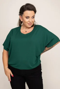 Damskie Polski Butelkowozielona bluzka CILIO