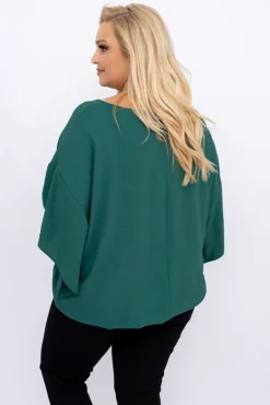 Damskie Polski Butelkowozielona Bluzka ETERNAL