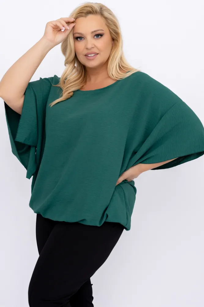 Damskie Polski Butelkowozielona Bluzka ETERNAL