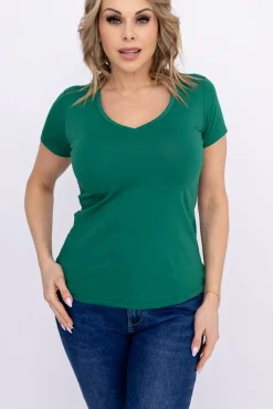 Damskie Polski Butelkowozielona Bluzka GELDI