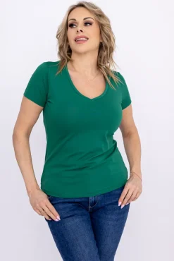 Damskie Polski Butelkowozielona Bluzka GELDI