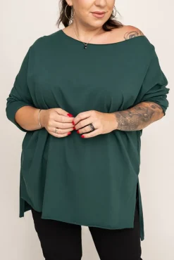 Damskie Włoski Butelkowozielona Bluzka GRENVI