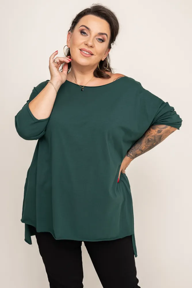 Damskie Włoski Butelkowozielona Bluzka GRENVI