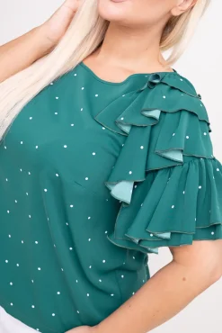 Damskie Polski Butelkowozielona Bluzka TORRERI