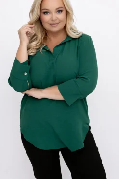 Damskie Polski Butelkowozielona Koszula VENTELI