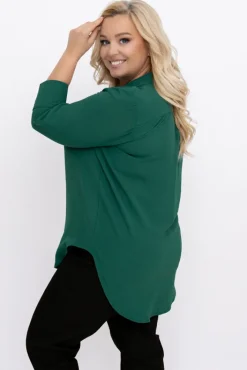 Damskie Polski Butelkowozielona Koszula VENTELI