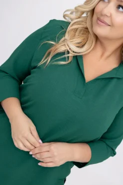 Damskie Polski Butelkowozielona Koszula VENTELI