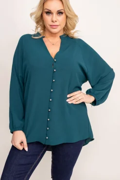 Damskie Polski Butelkowozielona Koszula KERI