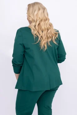 Damskie Polski Butelkowozielona Marynarka dwurzędowa MEYVI