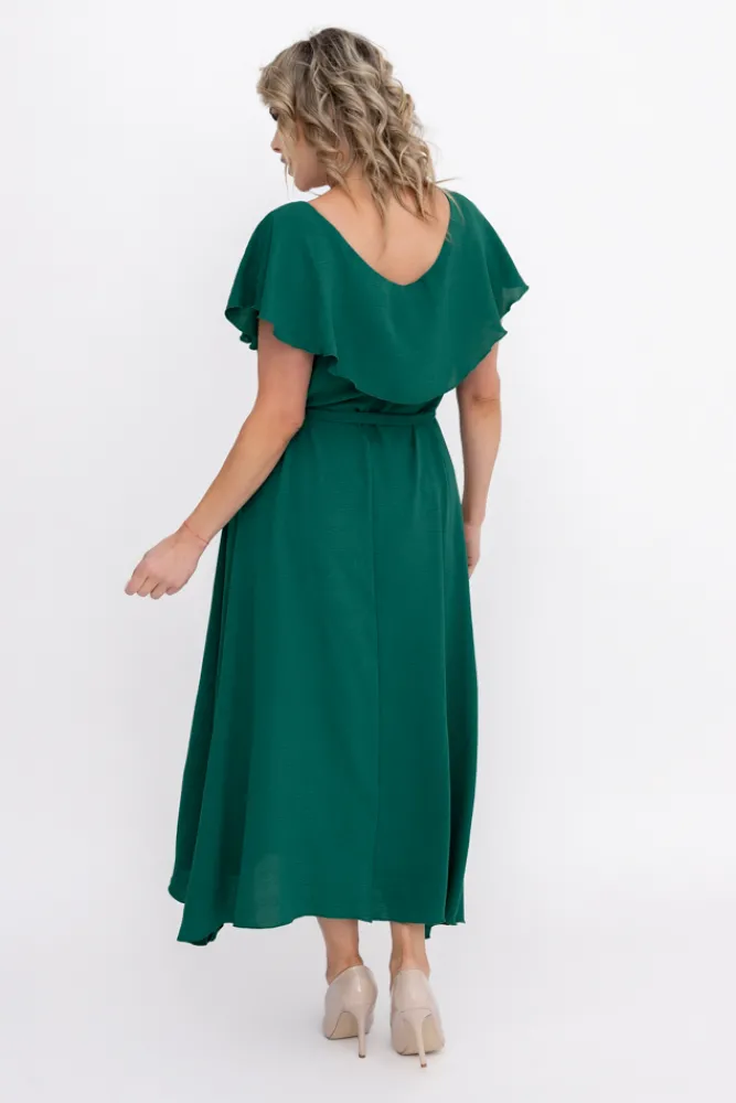 Polski Butelkowozielona Sukienka DENVER