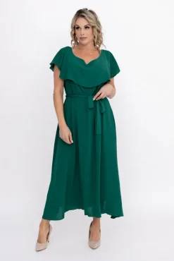 Polski Butelkowozielona Sukienka DENVER