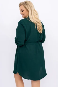 Polski Butelkowozielona Sukienka IMALI