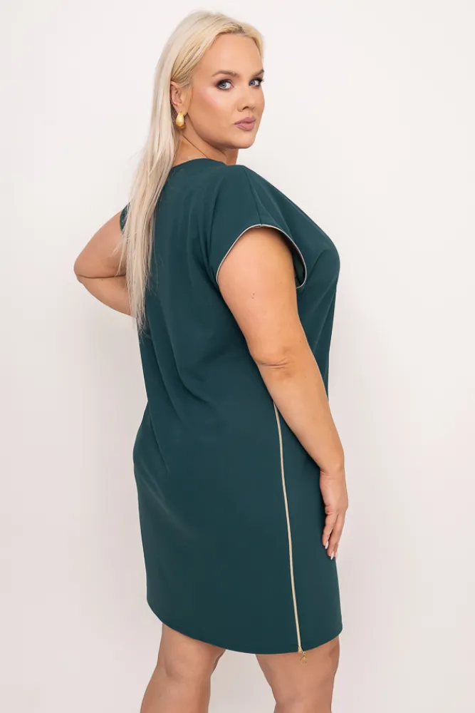 Polski Butelkowozielona Sukienka CARBONA