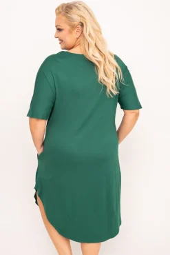 Polski Butelkowozielona Sukienka SPINER
