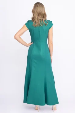 Polski Butelkowozielona Sukienka błyszcząca ARIEL