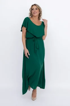 Polski Butelkowozielona Sukienka MISSOURI