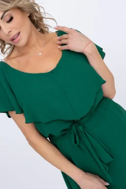 Polski Butelkowozielona Sukienka MISSOURI