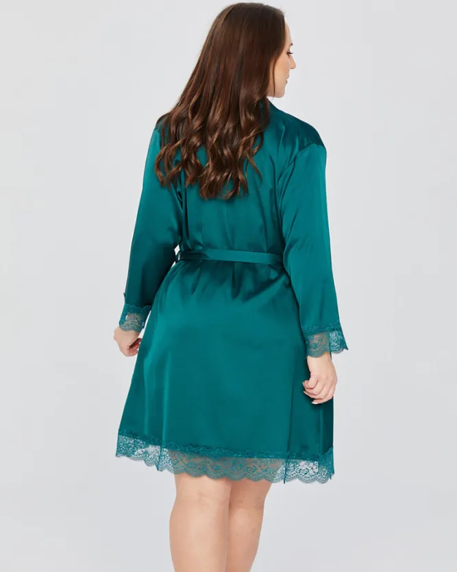 Polski Butelkowo Szlafrok satynowy SELINA