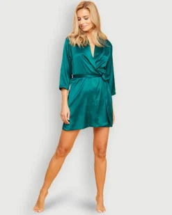 Polski Butelkowo Szlafrok satynowy VERONA
