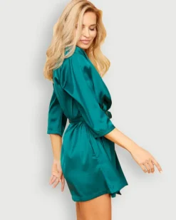 Polski Butelkowo Szlafrok satynowy VERONA