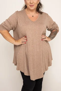 Damskie Włoski Camelowy Sweter VERGEMO