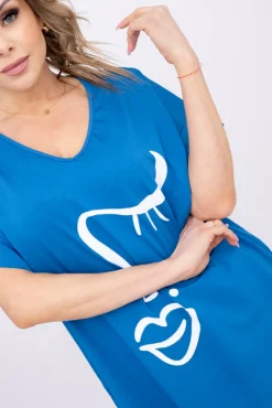 Damskie Włoski Chabrowa Bluzka BELIANO Wzór 1