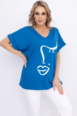 Damskie Włoski Chabrowa Bluzka BELIANO Wzór 1