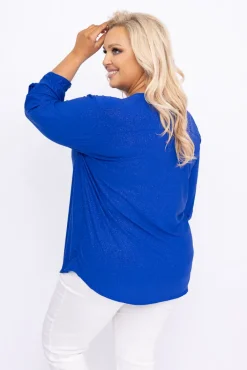 Damskie Polski Chabrowa Bluzka brokatowa GELVI