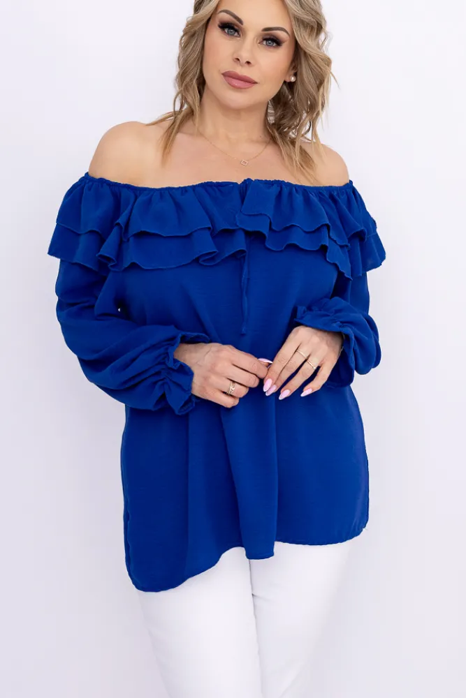 Damskie Włoski Chabrowa Bluzka hiszpanka LORENZ