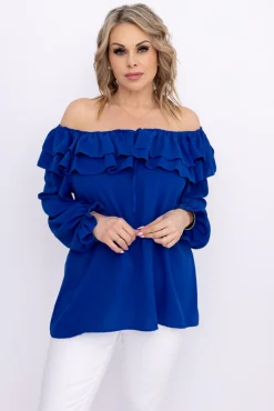 Damskie Włoski Chabrowa Bluzka hiszpanka LORENZ