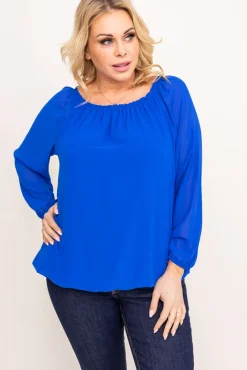 Damskie Włoski Chabrowa Bluzka szyfonowa HILL